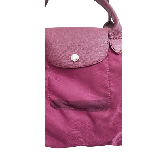 Longchamp Le Pliage Nylon Leather Burgundy S Neo Strap Shoulder Bag - Picture 4 of 16
